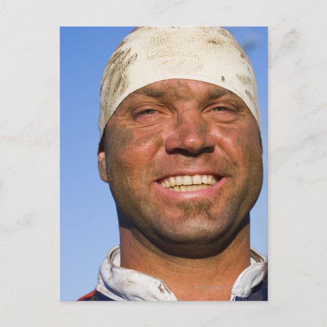 Rugby hooligan postcard (Front)