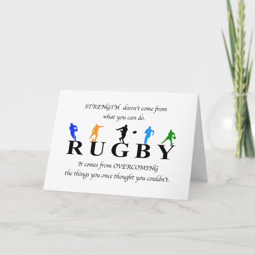 Rugby Inspirational Quote Card
