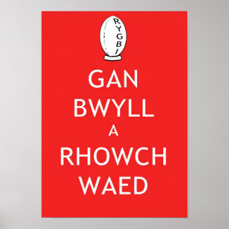 Rugby Keep Calm & Give Blood (Welsh) Poster