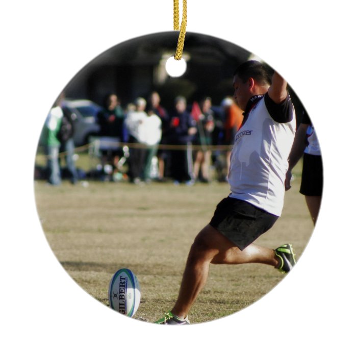 Rugby Kick Christmas Ornament