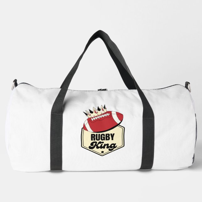 Rugby King | Crowned Badge Design for Rugby Duffle Bag (Front)