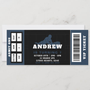 Rugby league Ticket Birthday Party Invitation