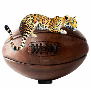 Rugby Leopard Desk Sculpture