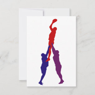 Rugby Lineout Invitations