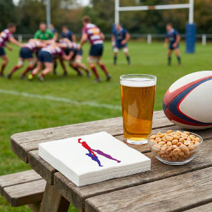 Rugby Lineout Paper Napkins