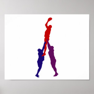 Rugby Lineout Poster