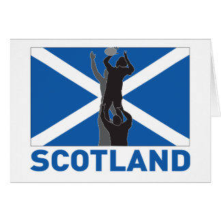 Rugby lineout throw ball scotland flag cards