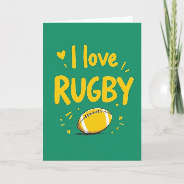 Rugby Love Vibrant Style Card (Front)