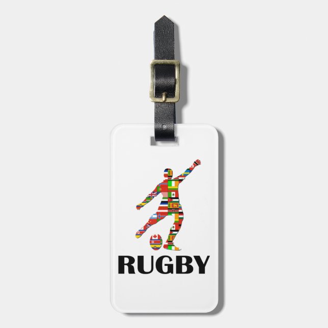 Rugby Luggage Tag (Front Vertical)
