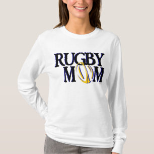Rugby Mom (blue and gold) T-Shirt