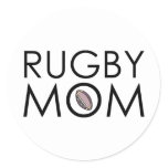 Rugby Mom Classic Round Sticker