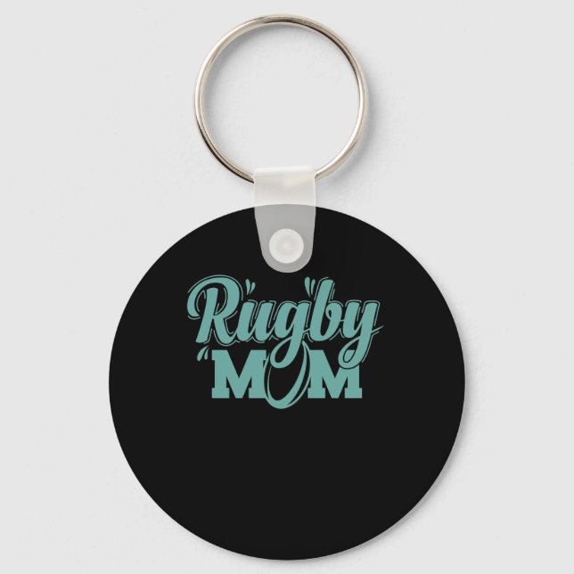 Rugby Mom Football Sport Spieler Fans Keychain (Front)