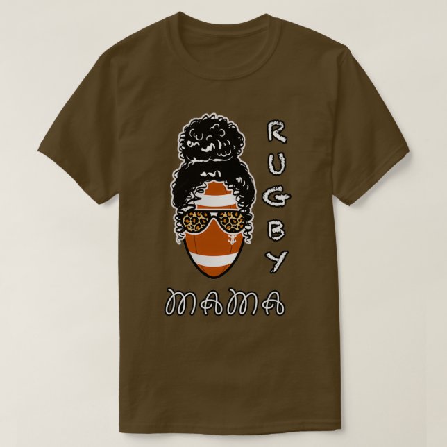 Rugby mom funny design for lovers Rugby and mother T-Shirt (Design Front)