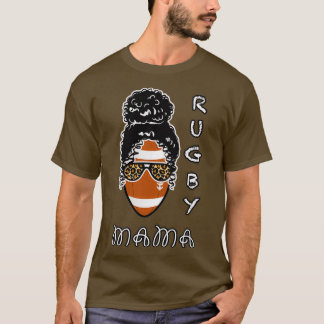 Rugby mom funny design for lovers Rugby and mother T-Shirt