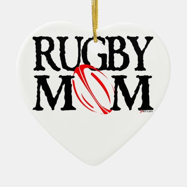 Rugby Mom - Ornament (Front)