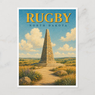 Rugby North Dakota Geographic Center GeoSaga Postcard
