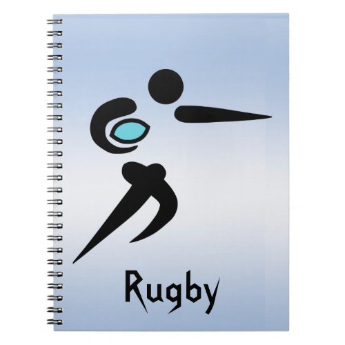 Rugby Player and Scrum Ball Notebook