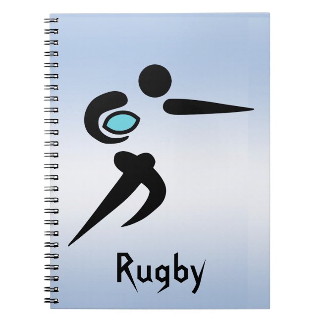 Rugby Player and Scrum Ball Notebook