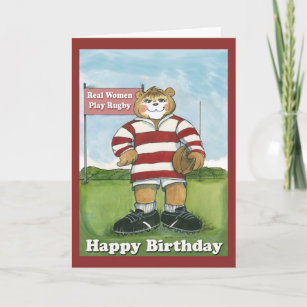 Rugby Bear Cards Zazzle