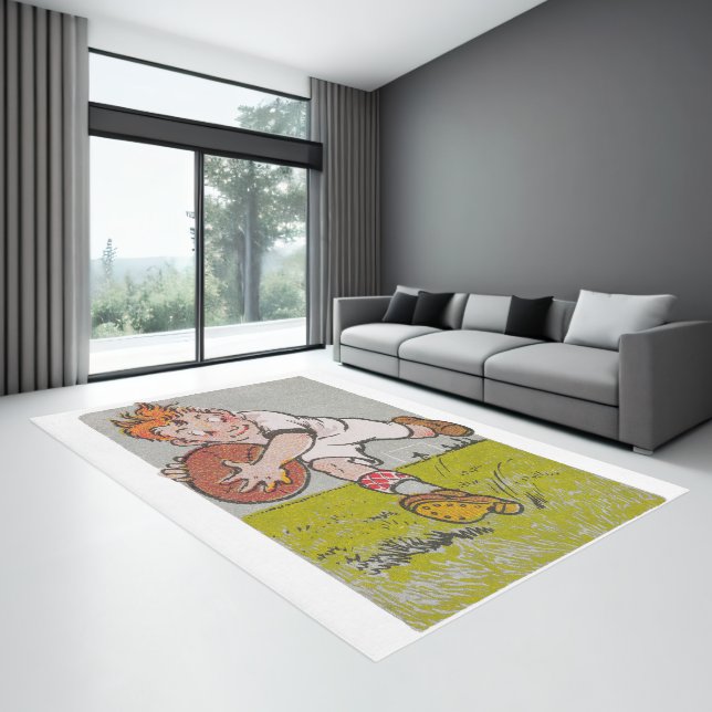 Rugby Player Floor Rug (Insitu (Indoor 3))