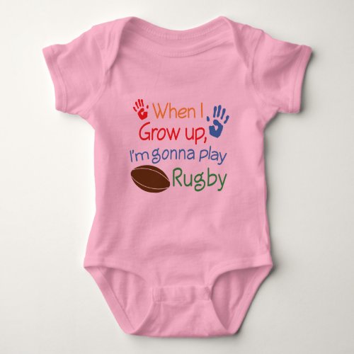 Rugby Player Future Baby Bodysuit