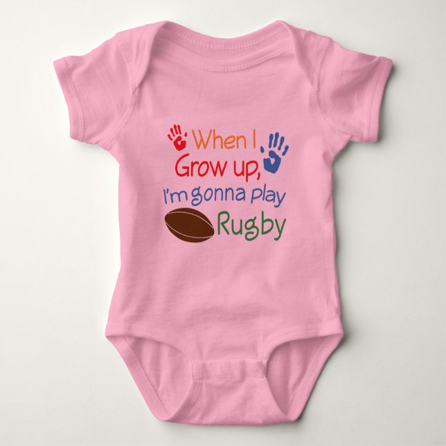 Rugby Player (Future) Baby Bodysuit (Front)