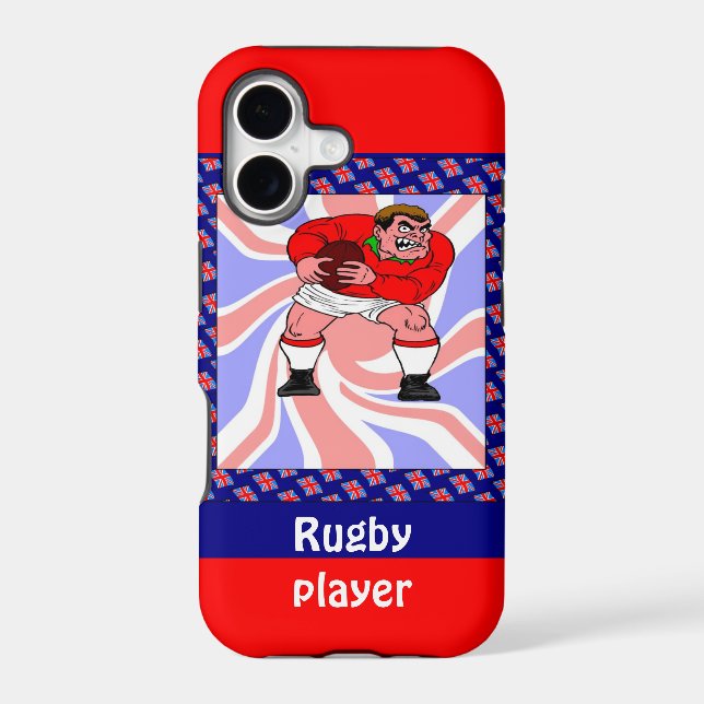 Rugby player iphone case (Back)