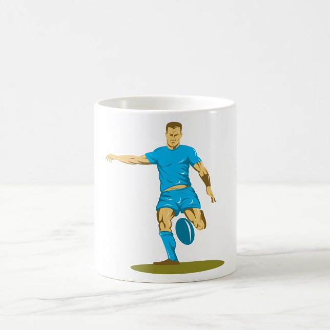 Rugby Player Kicking Ball Athletic Sports Coffee Mug (Creator Uploaded)