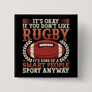 Rugby Player Kind Of A Smart People Sport Funny  Button