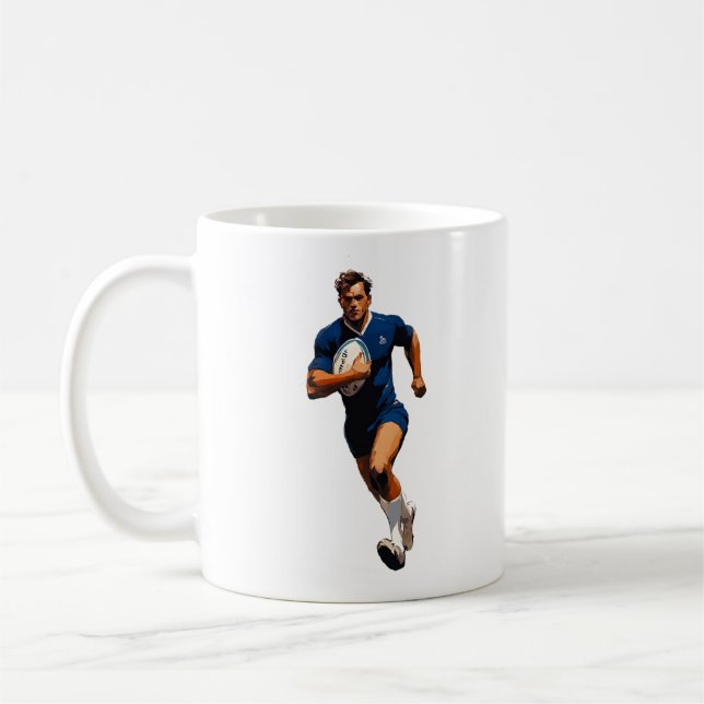 Rugby Player Mug (Left)