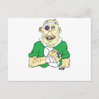 RUGBY PLAYER POSTCARD