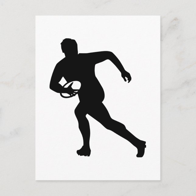 Rugby player postcard (Front)