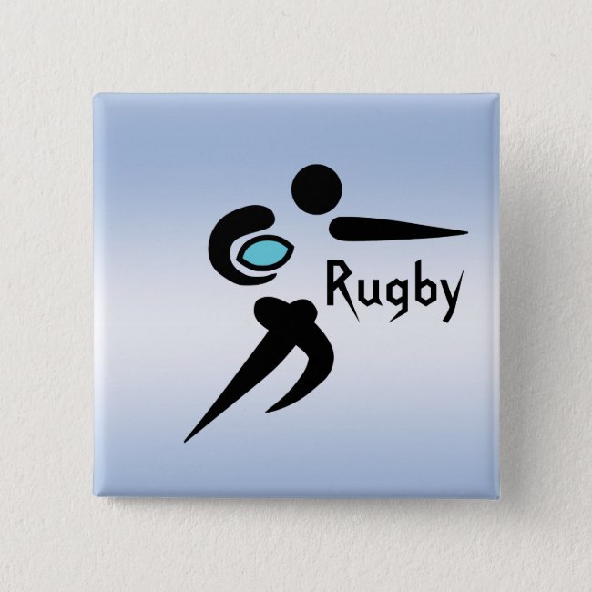 Rugby Player Scrum Ball Button