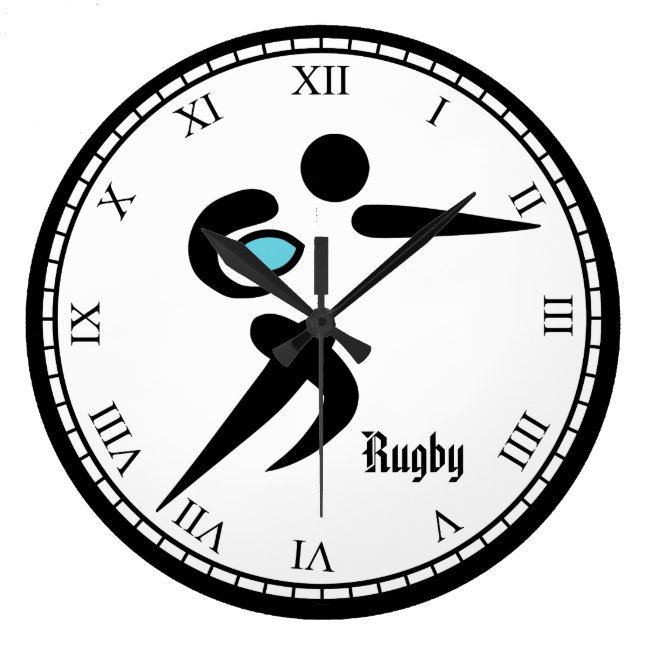 Rugby Player Scrum Ball Clock