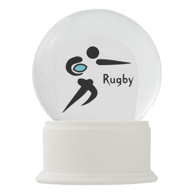 Rugby Player Scrum Ball Snow Globe