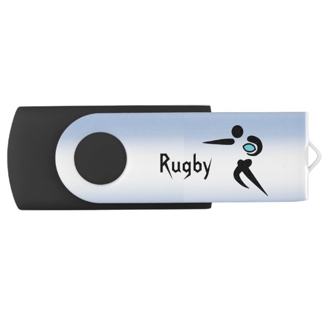 Rugby Player Scrum Ball USB Flash Drive
