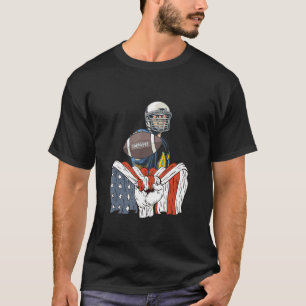 Rugby Player with American Flag T-Shirt