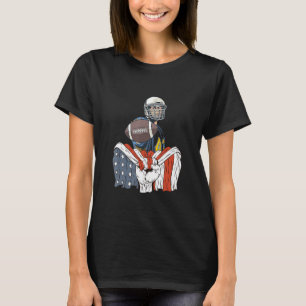 Rugby Player with American Flag T-Shirt