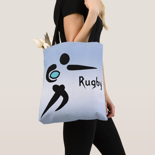 Rugby Player with Ball Scrum Tote Bag