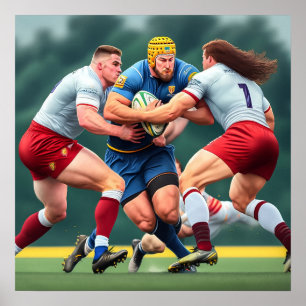 Rugby Players Art Print