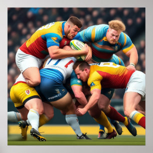 Rugby Players Art Print