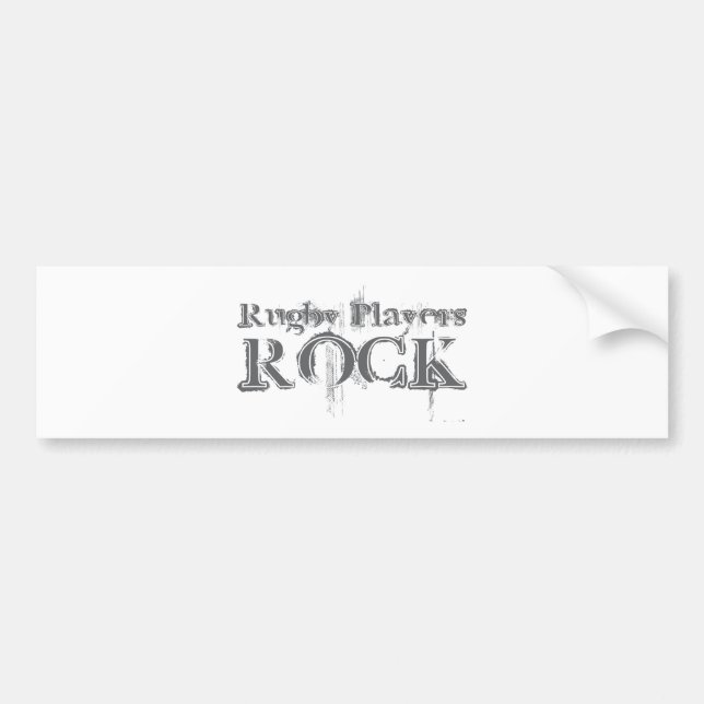 Rugby Players Rock Bumper Sticker (Front)