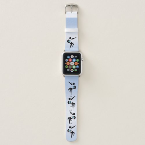 Rugby Players Scrum Balls Blue Apple Watch Band