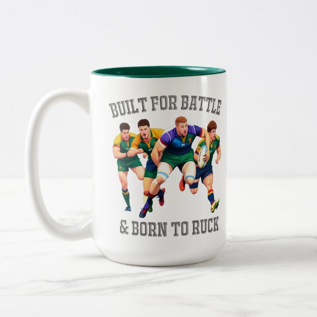 Rugby Players Two-Tone Mug (Left)