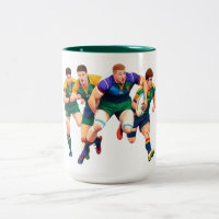 Rugby Players Two-Tone Mug