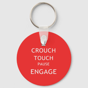Rugby scrum instructions (old) keychain