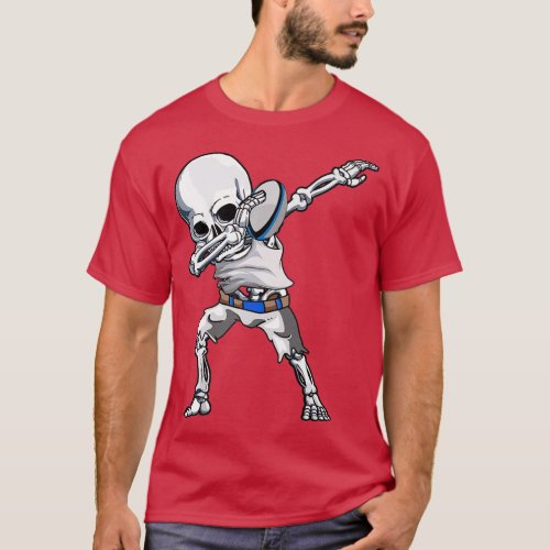 Rugby Skeleton Halloween Men Boys Kids Halloween C T_Shirt