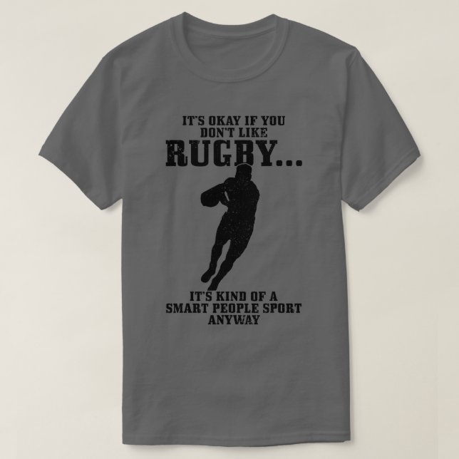 Rugby Smart People Sport Funny Rugby Player  T-Shirt (Design Front)