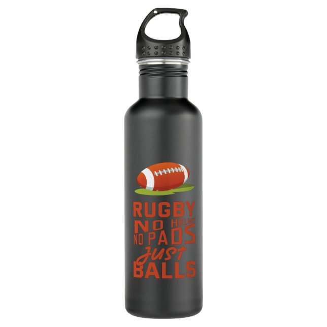 Rugby Sport Gift Stainless Steel Water Bottle (Front)