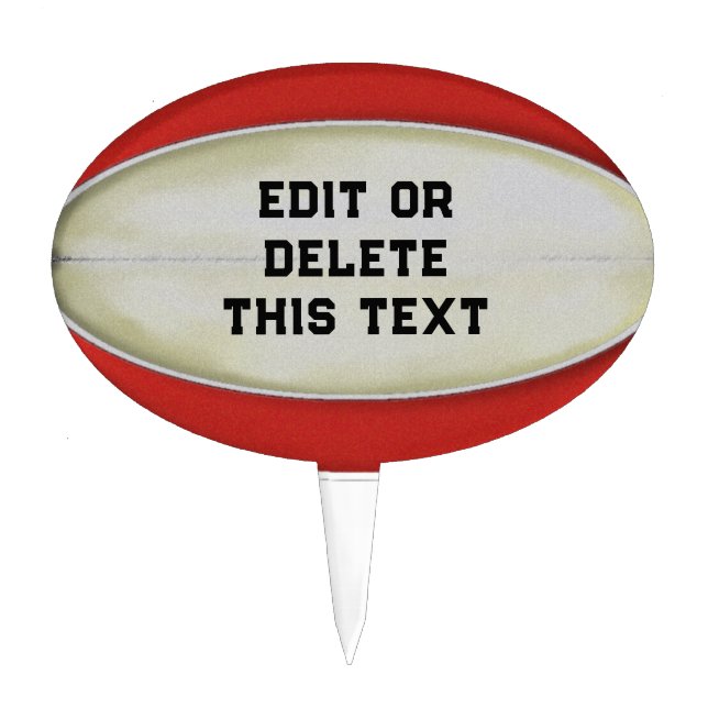 Rugby Sports Cake Topper (Front)